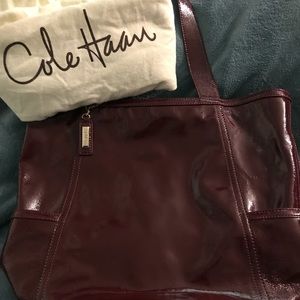 Brand New Wine Red Cole Haan Large Purse